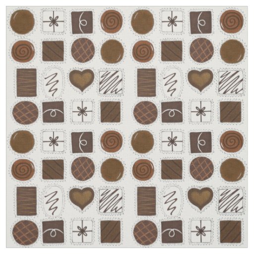 Chocoholic Bon Bon Candy Valentine's Day Foodie Fabric