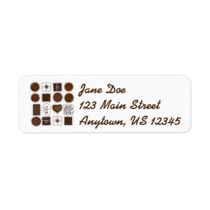 Chocoholic Chocolate Bon Bon Valentine's Day Candy Label