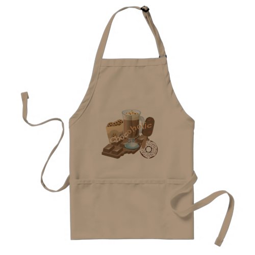 Chocoholic Chocolate Collage Adult Apron