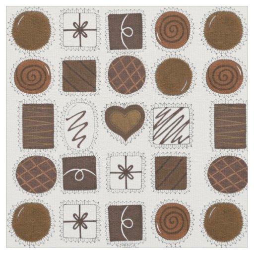 Chocoholic Valentine's Day Bon Bon Candy Candies Fabric