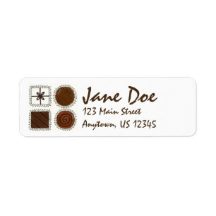 Chocoholic Valentine's Day Chocolate Bon Bons Label