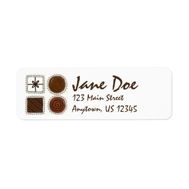 Chocoholic Valentine's Day Chocolate Bon Bons Label