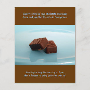 Chocoholics Anonymous meetings Flyer