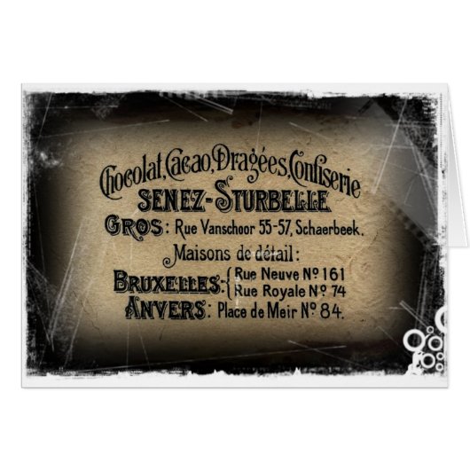 Chocolat Cacao Confectionary Cards (Front Horizontal)