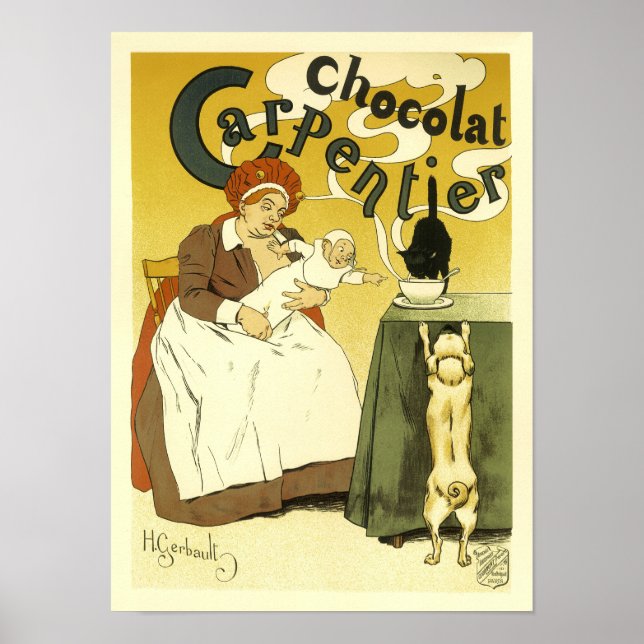 Chocolat Carpentier Vintage French Advertising Poster (Front)