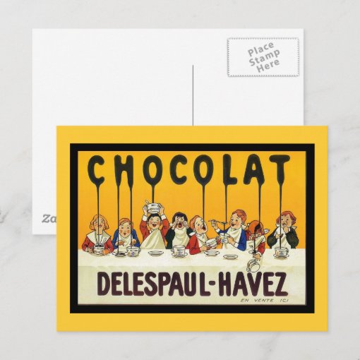 Targa In Metallo Goffrata Vintage Chocolat Delespaul-Havez, 30 X 20 Cm, Per Arredamento Retrò