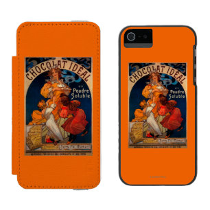 Chocolat Ideal Vintage PosterEurope Wallet Case For iPhone SE/5/5s