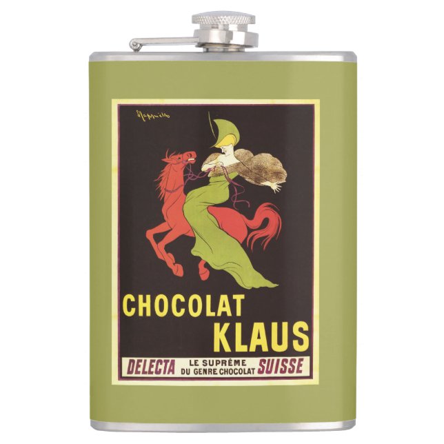 Chocolat Klaus Advertisement Poster Flask (Front)