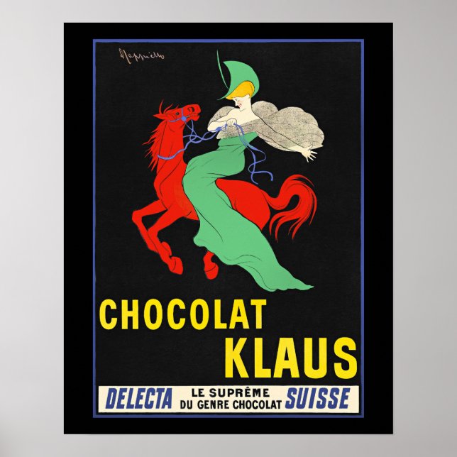 Chocolat Klaus, vintage advertisement, Poster (Front)