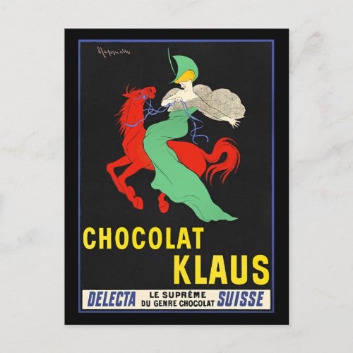 Chocolat Klaus vintage advertising poster Postcard