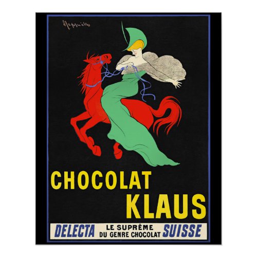 Chocolat Klaus vintage advertising poster Poster