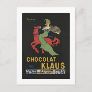 Chocolat Klaus Woman on Horse Postcard