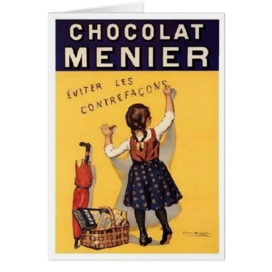 chocolat menier ad cards (Front)