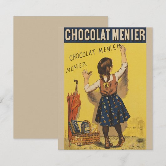 Chocolat Menier Little Girl Wall Writing (Front/Back)