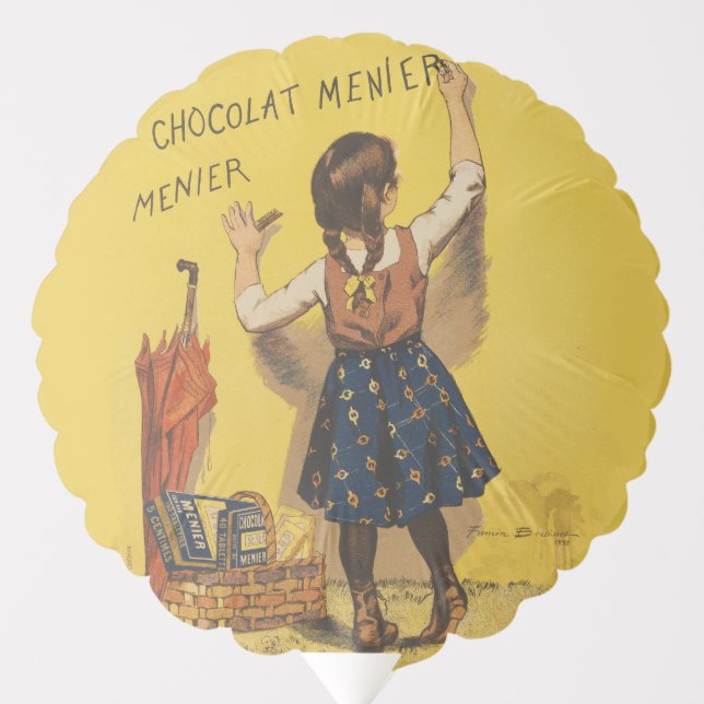 Chocolat Menier Little Girl Wall Writing  Balloon (Front)