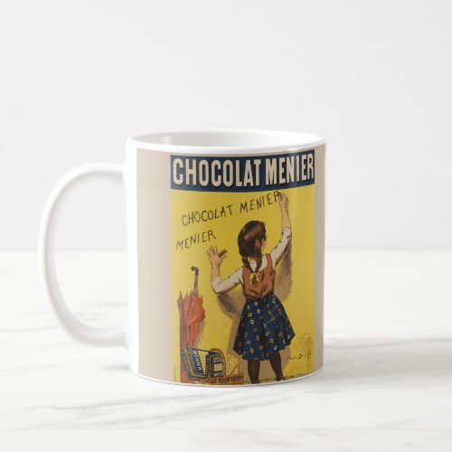 Chocolat Menier Little Girl Wall Writing  Coffee Mug