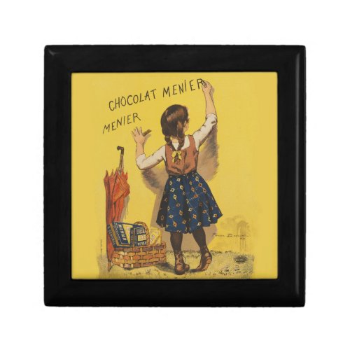 Chocolat Menier Little Girl Wall Writing  Gift Box