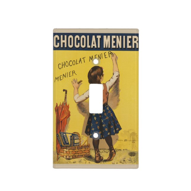 Chocolat Menier Little Girl Wall Writing  Light Switch Cover (Front)