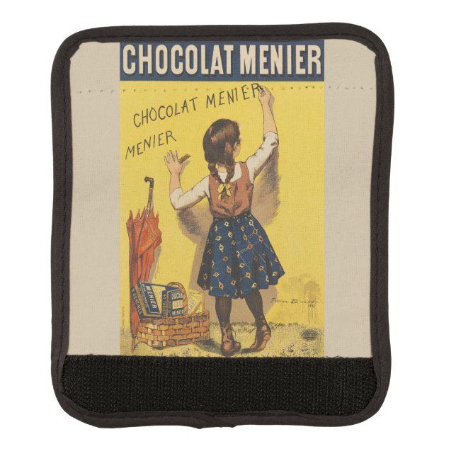 Chocolat Menier Little Girl Wall Writing  Luggage Handle Wrap (Front)