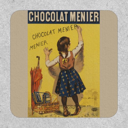 Chocolat Menier Little Girl Wall Writing  Patch