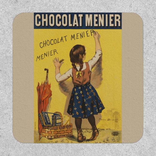 Chocolat Menier Little Girl Wall Writing  Patch (Front)