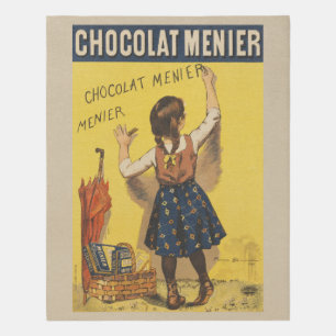 Chocolat Menier Little Girl Wall Writing  Rug