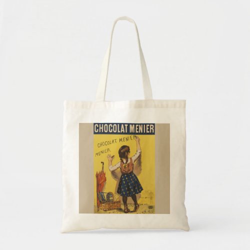 Chocolat Menier Little Girl Wall Writing  Tote Bag