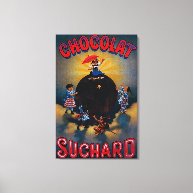Chocolat Suchard Vintage PosterEurope Canvas Print (Front)