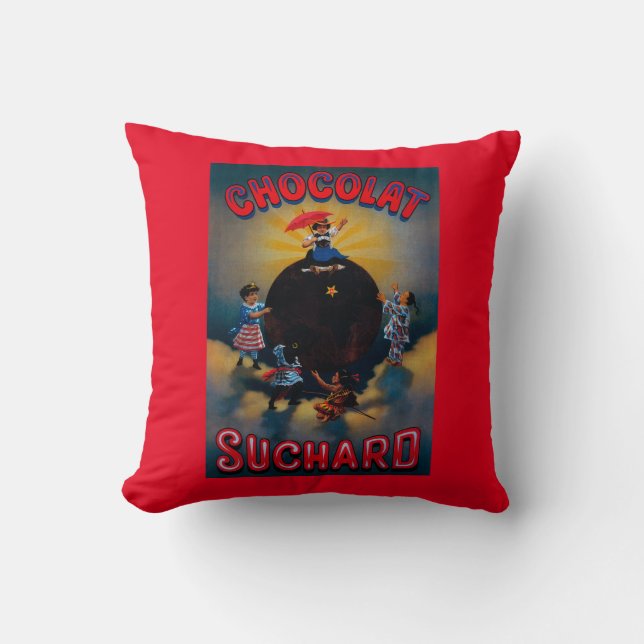 Chocolat Suchard Vintage PosterEurope Throw Pillow (Front)