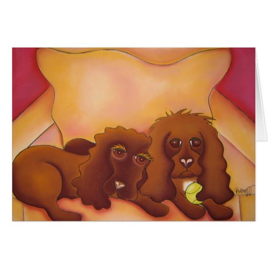 Chocolate A Colour Often Found In Cocker Spaniels Cards (Front Horizontal)