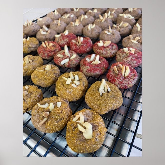 Chocolate Almond Cookies Poster (Front)