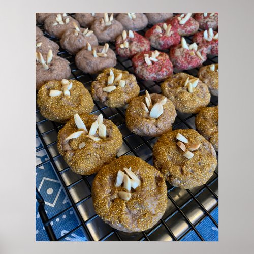 Chocolate Almond Cookies Poster