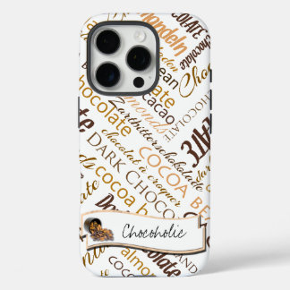 Chocolate, Almonds and Dark Chocolate Text Design iPhone 16 Pro Case
