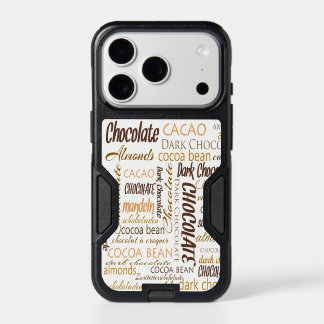 Chocolate, Almonds and Dark Chocolate Word Cloud iPhone 17 Pro Case