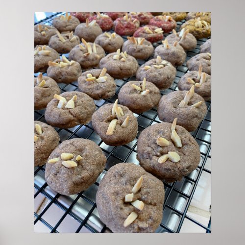 Chocolate And Almond Cookies Poster