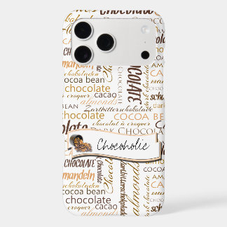 Chocolate and Almonds Multilingual Typography iPhone 17 Pro Max Case