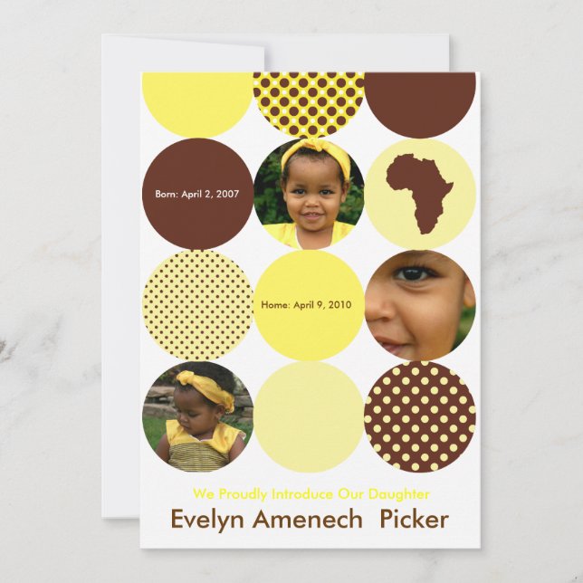 Chocolate and Bananna Circles Announcement (Front)