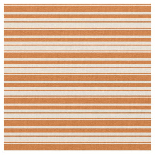 Chocolate and Bisque Striped Pattern Fabric