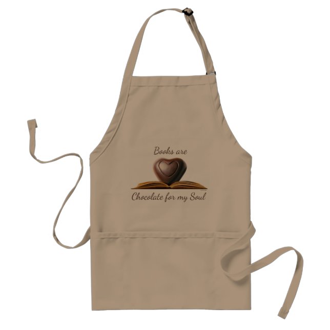 Chocolate and Book Lover's Apron (Front)