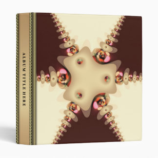 Chocolate and Cream Fractal Lace Avery Binder