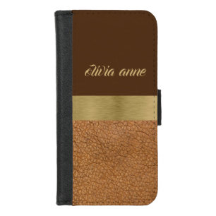 Chocolate and Gold iPhone 8/7 Wallet Case