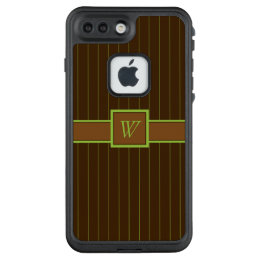 Chocolate and Lime Pinstripes Lifeproof Case