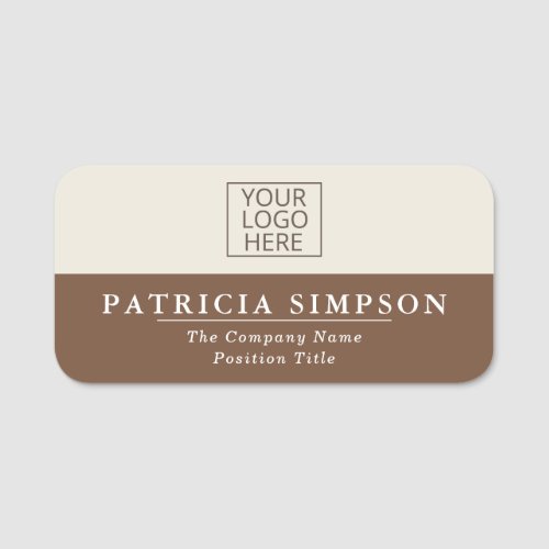 Chocolate And Milk Combining Classic With Modern Name Tag