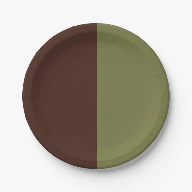 Chocolate And Olive  Paper Plates (Front)