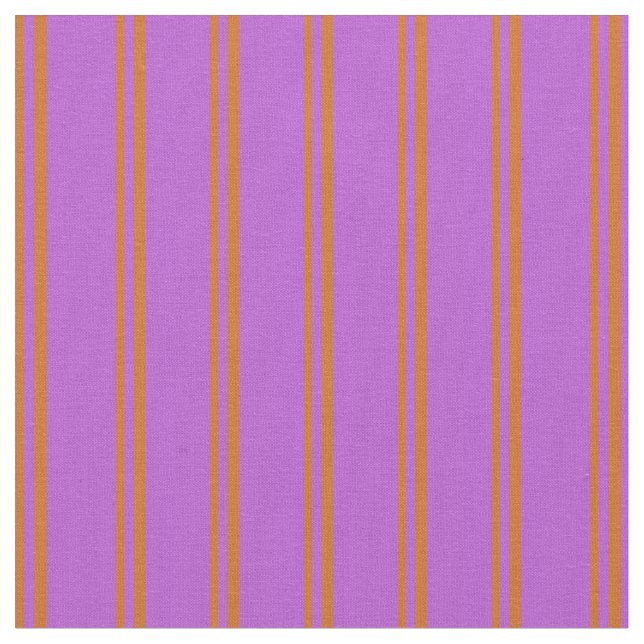 Chocolate and Orchid Colored Stripes Fabric (Close Up)