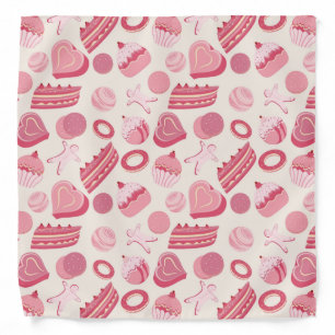 Chocolate and pastries pattern 2 bandana