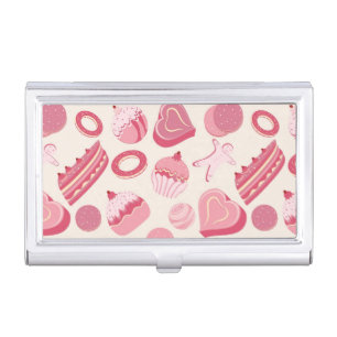 Chocolate and pastries pattern 2 business card holder
