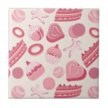 Chocolate and pastries pattern 2 ceramic tile