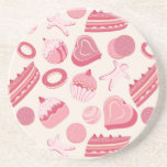 Chocolate and pastries pattern 2 coaster