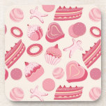 Chocolate and pastries pattern 2 drink coaster